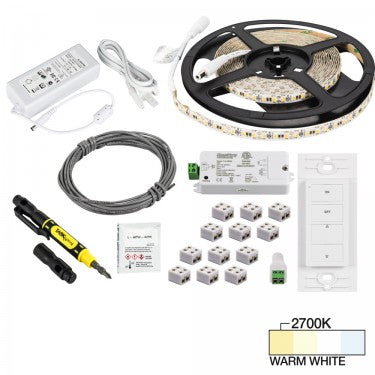 UNO Vivid 16' Tape Light Kit, 1-Zone, 1-Area, high light output, 3000K 225 Lumens per ft.