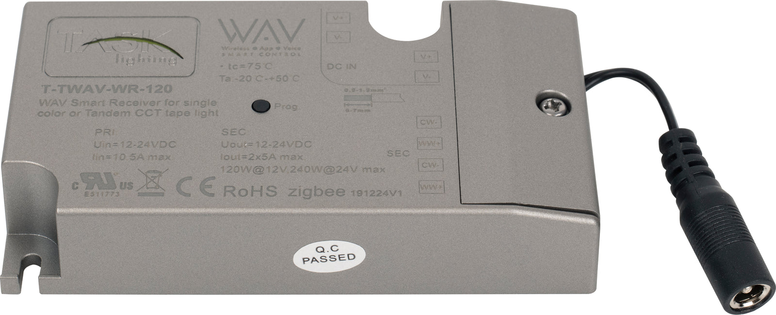 WAV Smart Receiver for single color or Tandem CCT tape light & Puck