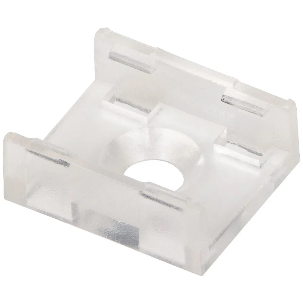 Top Bend Neon Bottom Mounting Clip, Clear Plastic