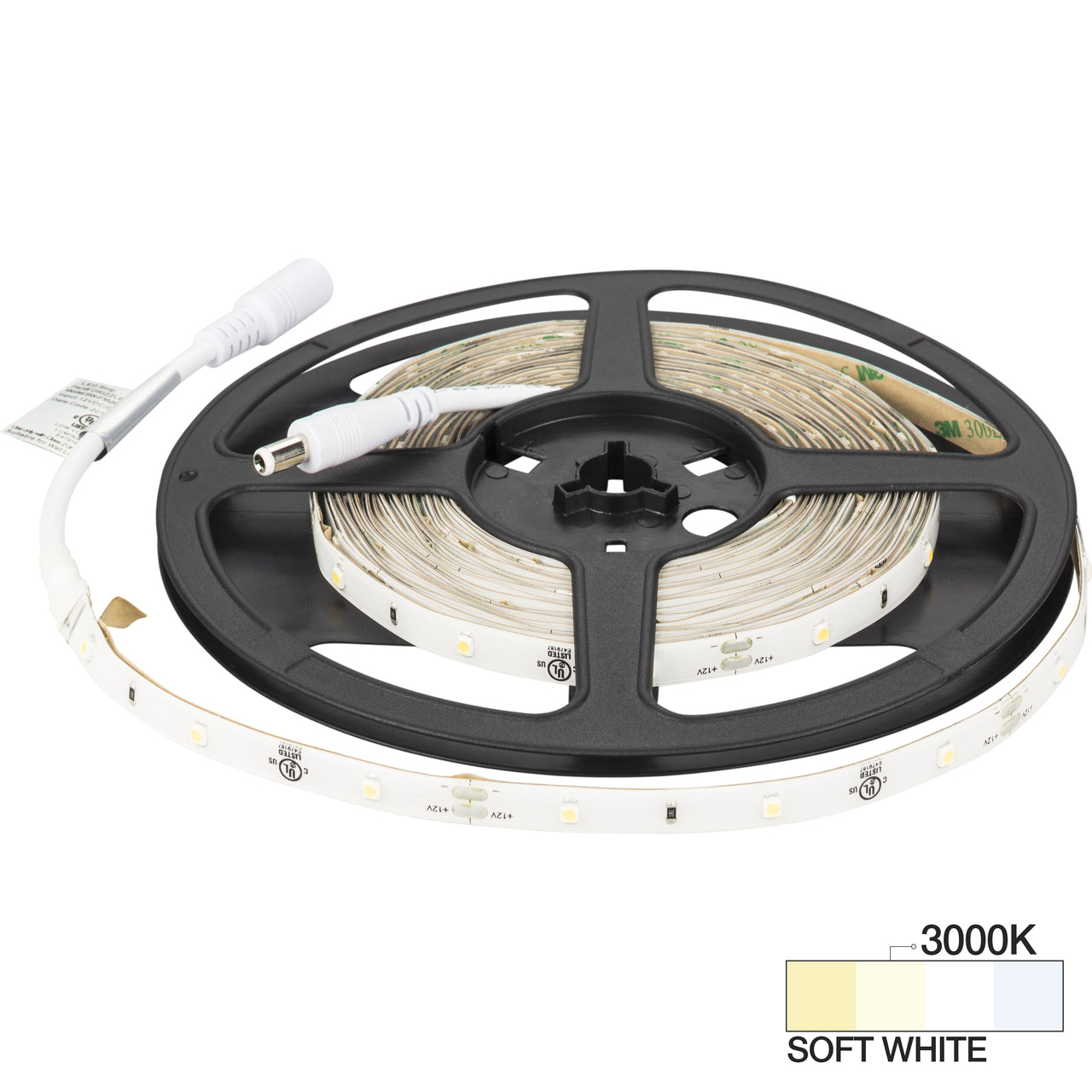 ILLUMA Drizzle LED Tape Lighting With Micro Waterproof Coating -3000K 49 Lumens per ft. (Not recommended for undercabinet lighting)